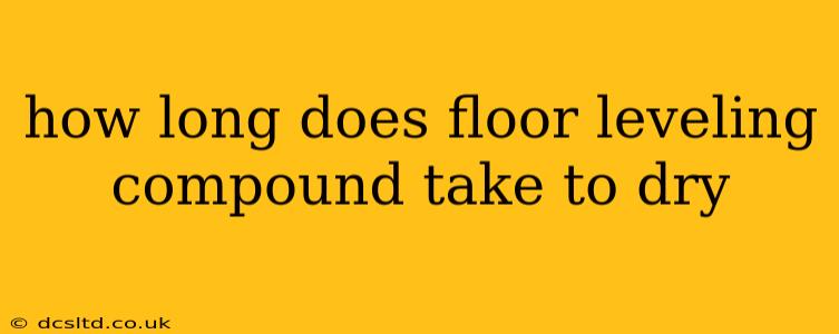 how long does floor leveling compound take to dry