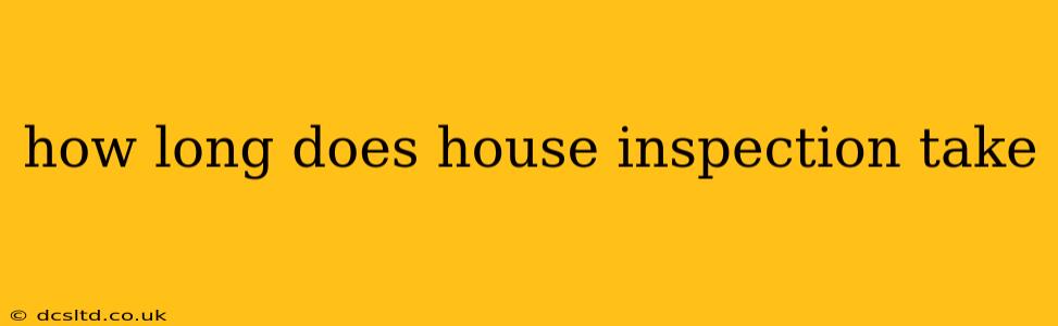 how long does house inspection take