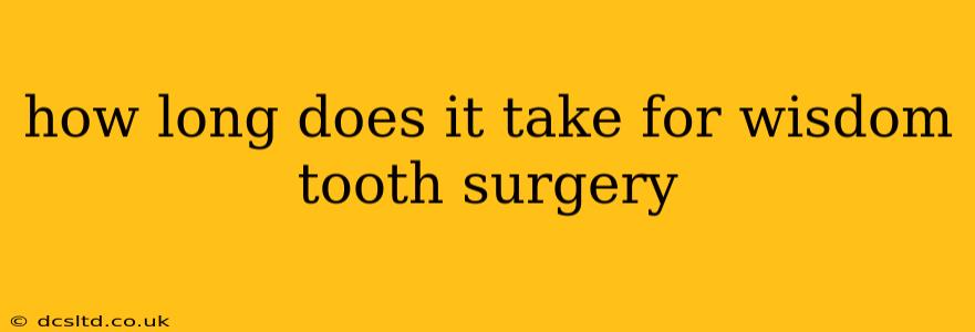 how long does it take for wisdom tooth surgery