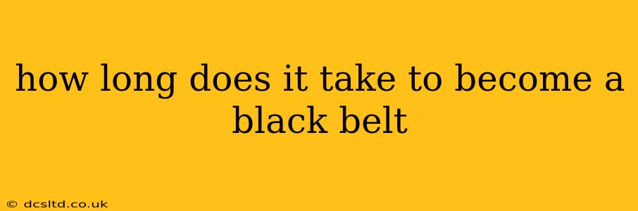 how long does it take to become a black belt