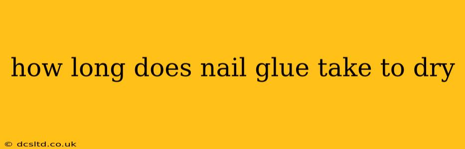 how long does nail glue take to dry