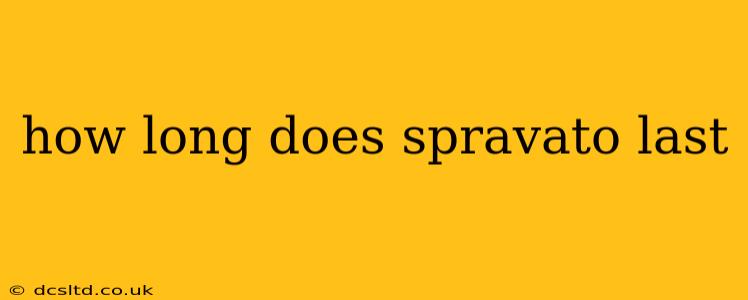 how long does spravato last