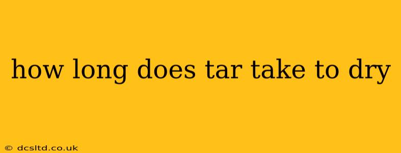 how long does tar take to dry