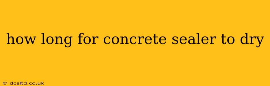how long for concrete sealer to dry
