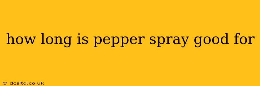how long is pepper spray good for