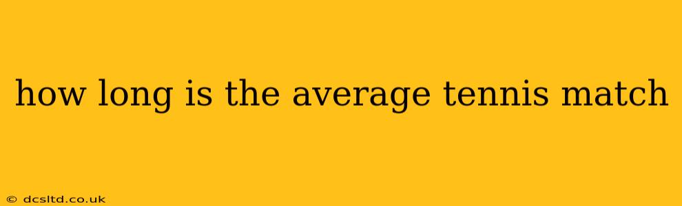 how long is the average tennis match