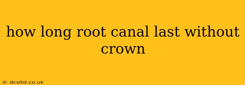 how long root canal last without crown