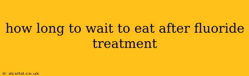 how long to wait to eat after fluoride treatment