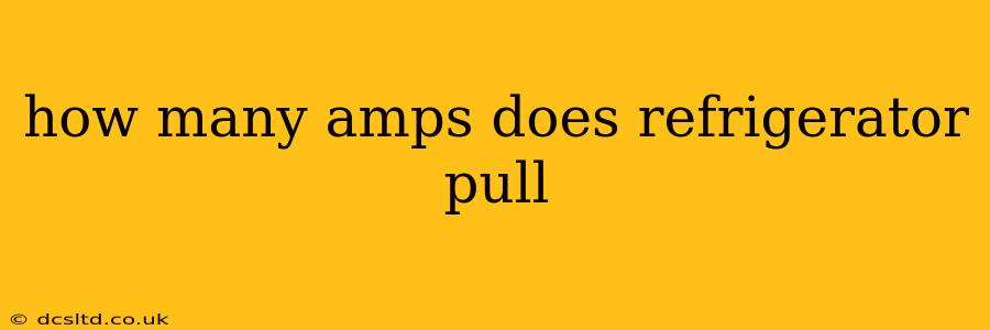 how many amps does refrigerator pull