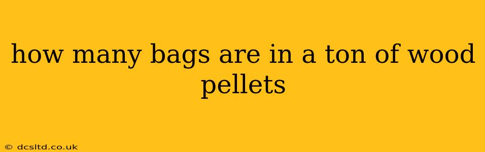 how many bags are in a ton of wood pellets