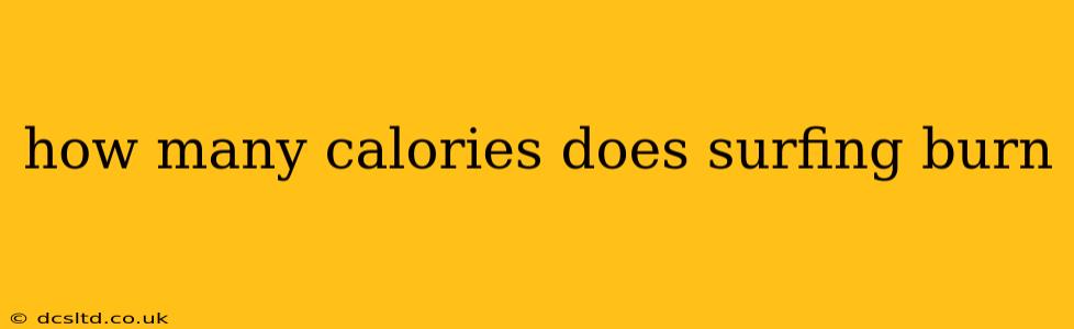 how many calories does surfing burn
