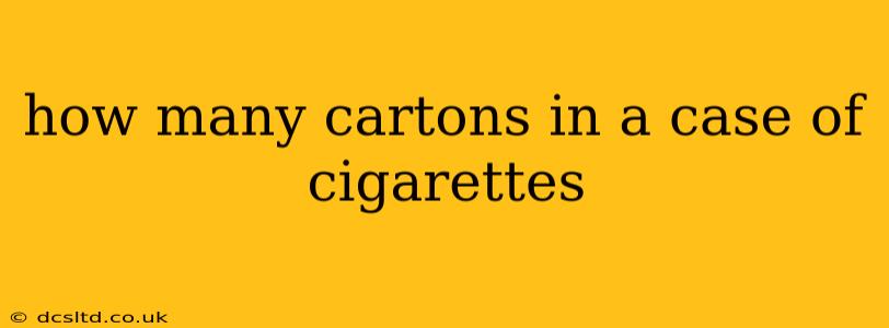 how many cartons in a case of cigarettes