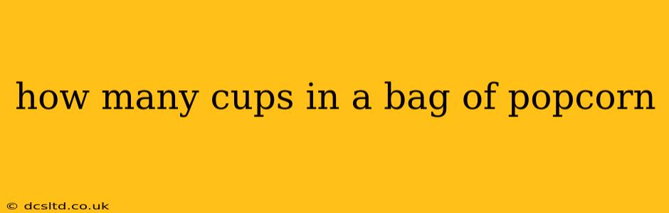 how many cups in a bag of popcorn