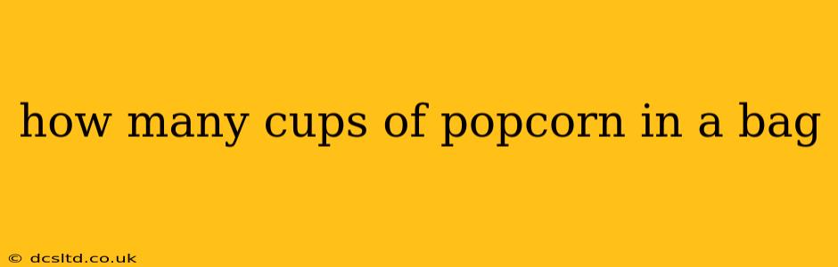 how many cups of popcorn in a bag