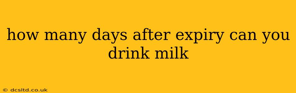 how many days after expiry can you drink milk