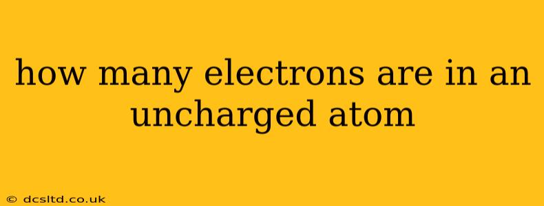 how many electrons are in an uncharged atom
