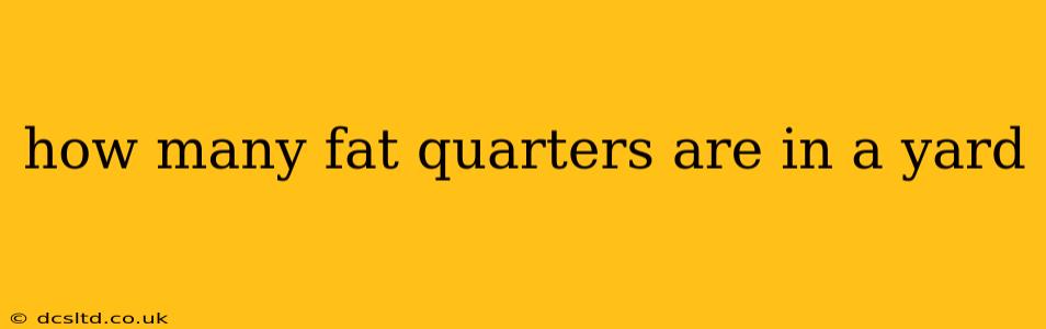 how many fat quarters are in a yard
