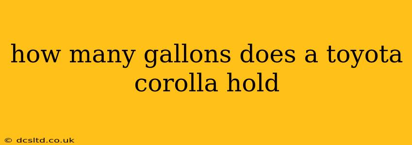 how many gallons does a toyota corolla hold