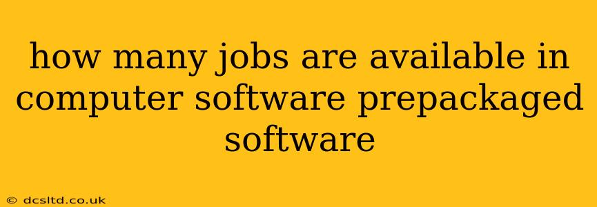 how many jobs are available in computer software prepackaged software
