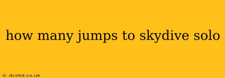 how many jumps to skydive solo