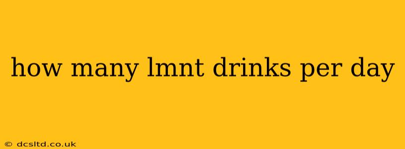 how many lmnt drinks per day
