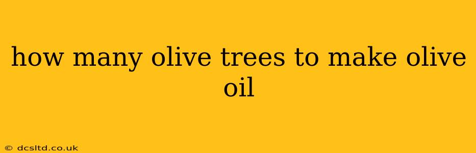how many olive trees to make olive oil