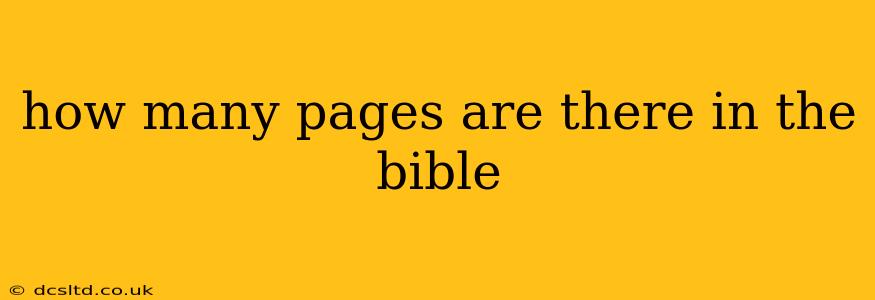 how many pages are there in the bible