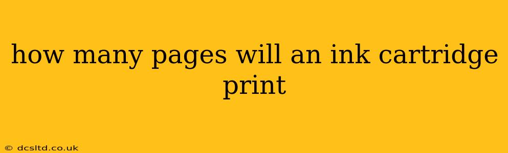how many pages will an ink cartridge print