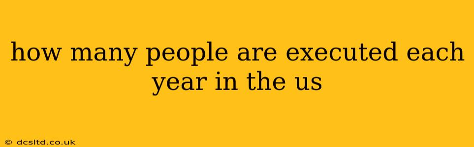 how many people are executed each year in the us