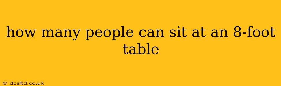 how many people can sit at an 8-foot table