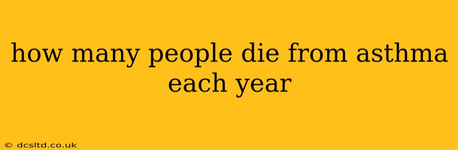 how many people die from asthma each year