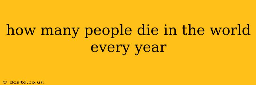 how many people die in the world every year