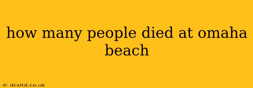 how many people died at omaha beach