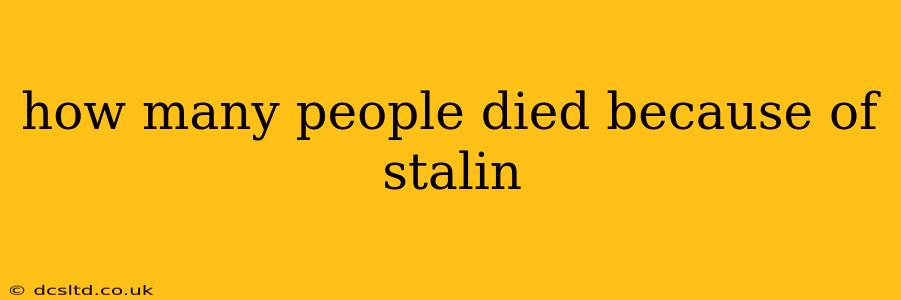 how many people died because of stalin