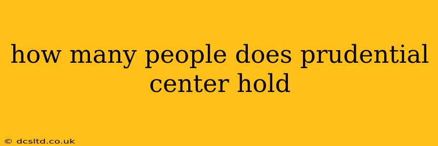 how many people does prudential center hold