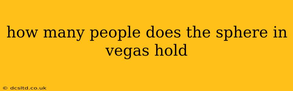 how many people does the sphere in vegas hold