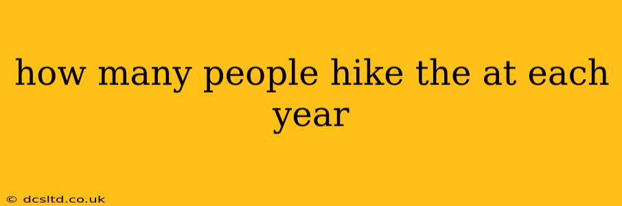 how many people hike the at each year