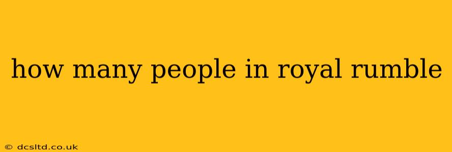 how many people in royal rumble