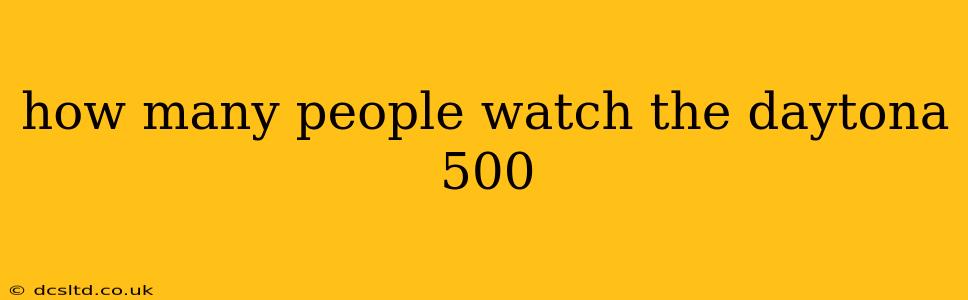 how many people watch the daytona 500