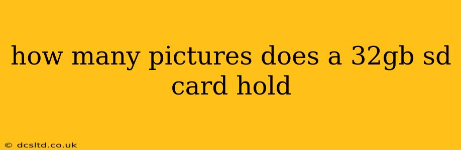 how many pictures does a 32gb sd card hold