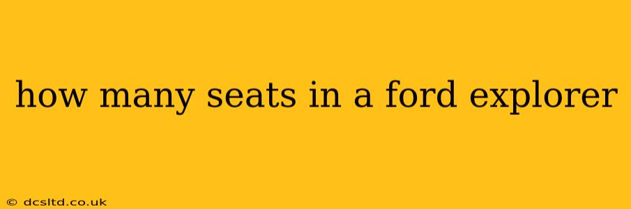 how many seats in a ford explorer