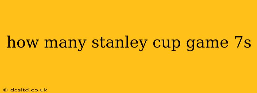 how many stanley cup game 7s