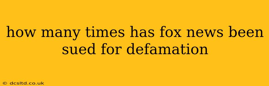 how many times has fox news been sued for defamation