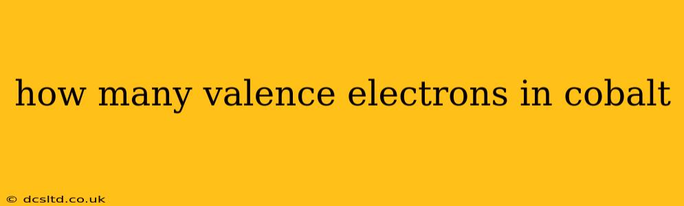 how many valence electrons in cobalt