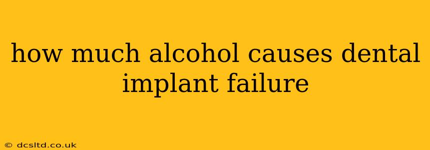 how much alcohol causes dental implant failure