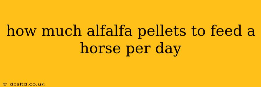 how much alfalfa pellets to feed a horse per day