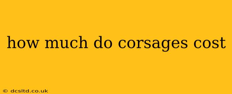 how much do corsages cost