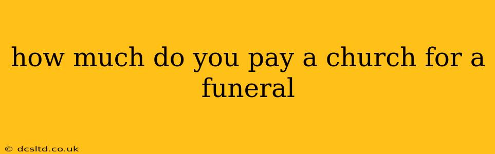 how much do you pay a church for a funeral