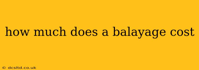 how much does a balayage cost