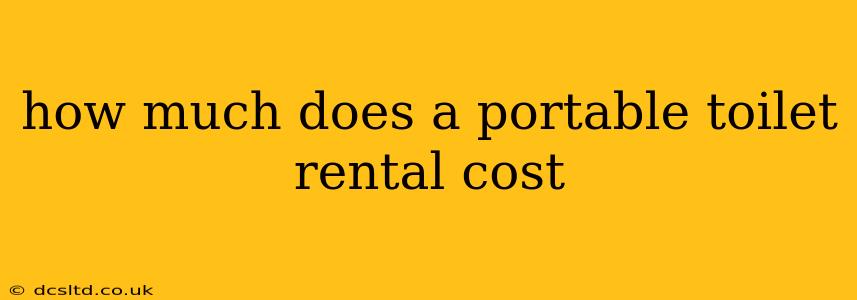 how much does a portable toilet rental cost